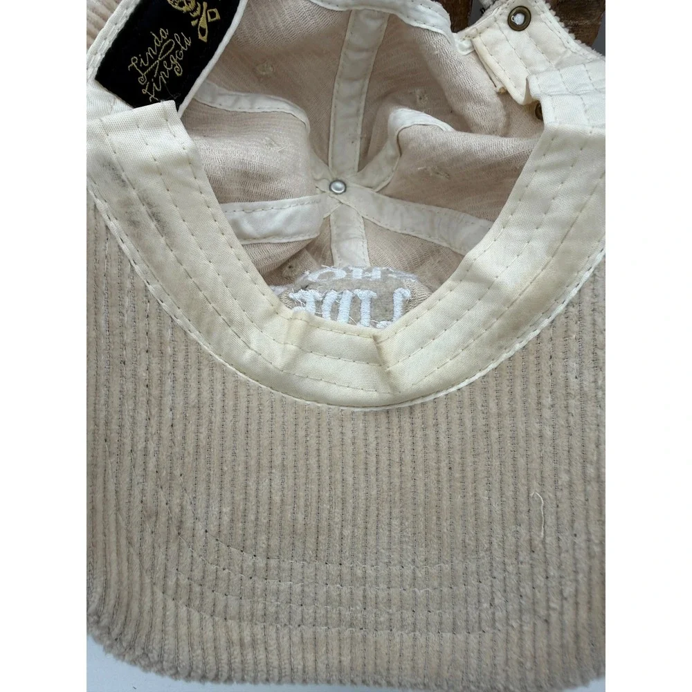 Linda Finegold Assholes Live Forever Tan Corduroy Adjustable Baseball Hat‎ Cap